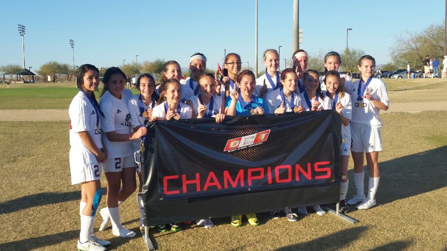 U14G Rio Rapids SC Red Devils on a 1st place finish at the Desert Classic Tournament in Phoenix