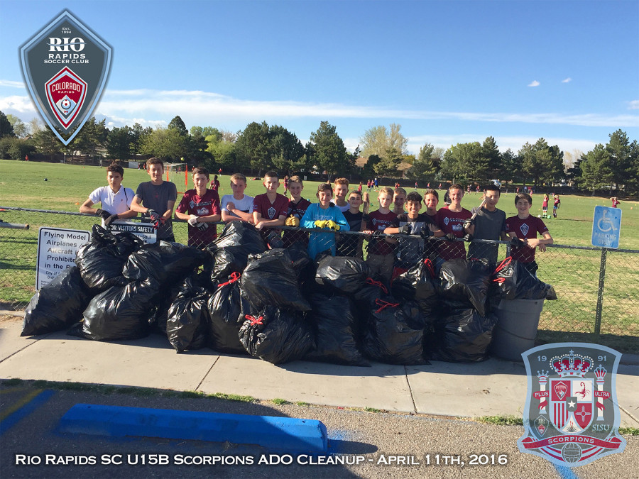 Rio Rapids SC U15B Scorpions ADO Cleanup Event