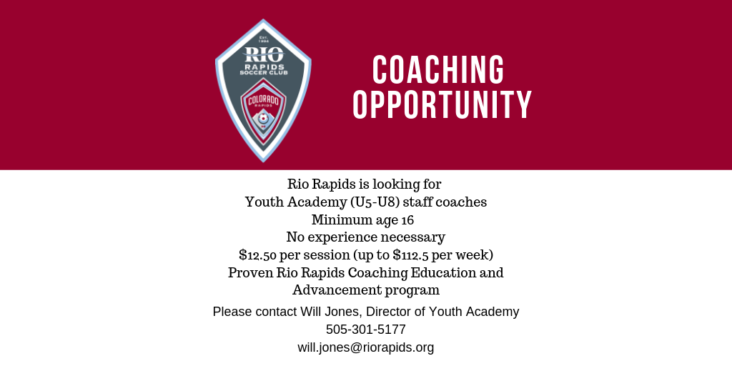 RRSC Youth Coaching OpportunityTW