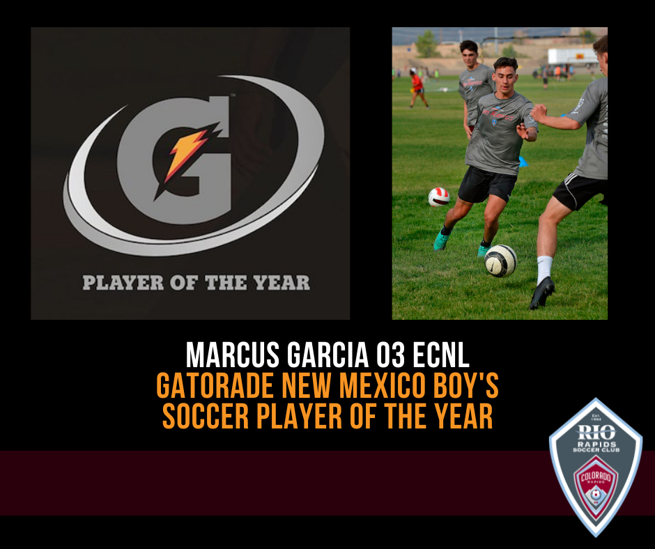 Rio Rapids SC Marcus Garcia NM Gatorade Player of the Year 2020