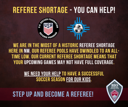 RRSC US NM Soccer Referee Shortage