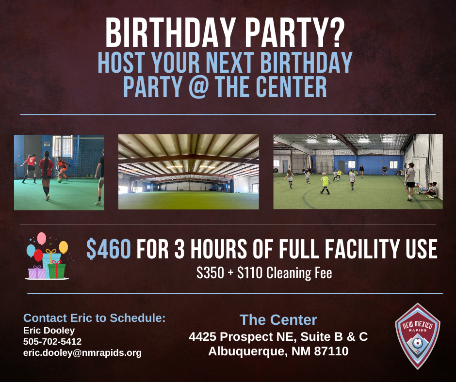 NM Rapids SC The Center BDay Graphic