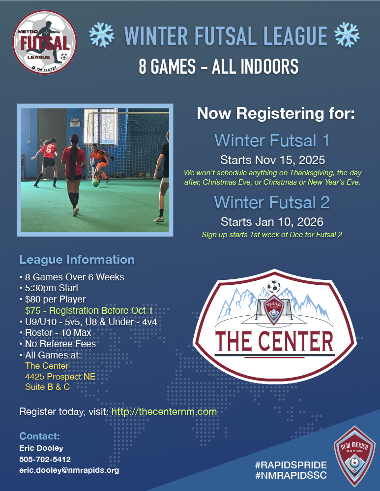 NMRSC Winter Metro Futsal League Flyer 090225