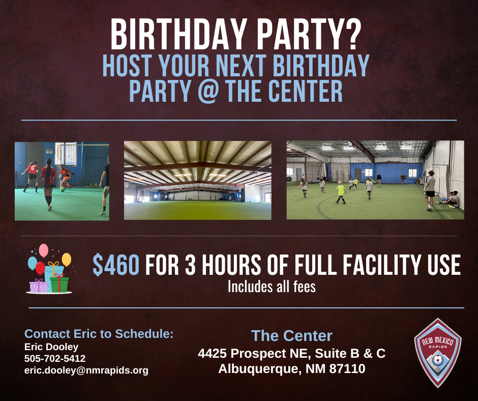 NM Rapids SC The Center BDay Graphic