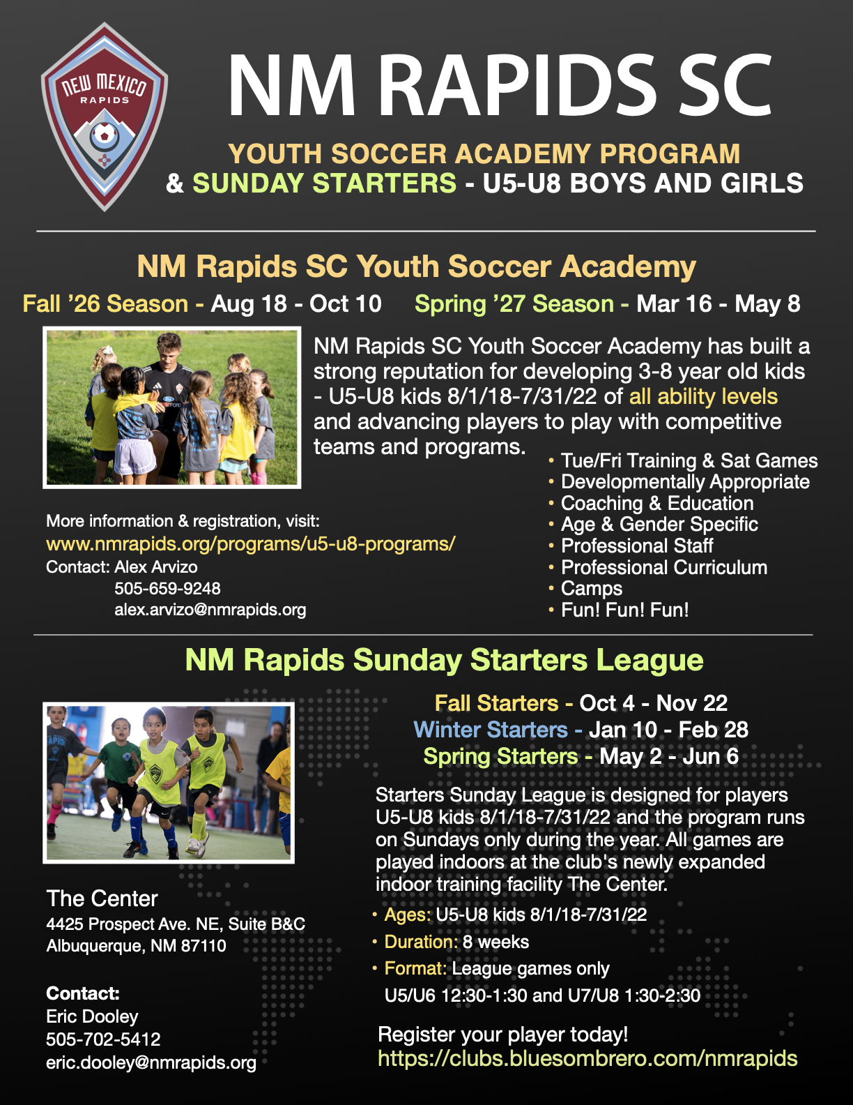 NMRSC Youth Academy Starters Flyer 041826